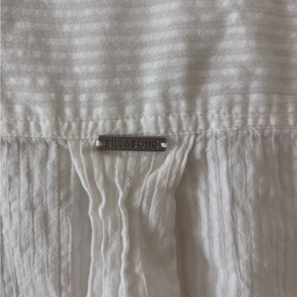 Billabong Right On Woven Seersucker Top Button Down L - Picture 6 of 8